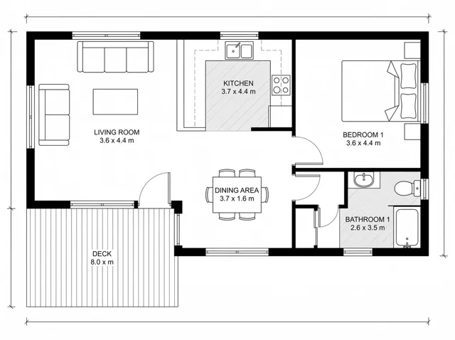 Floor Plan Creator: tiny metric